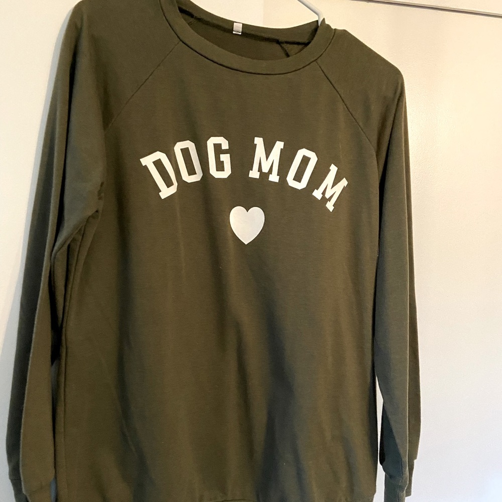 Army Green Dog Mom Long Sleeve